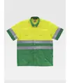 Camicia manica corta alta visibilita e bande rifrangenti Workteam