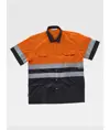 Camicia manica corta alta visibilita e bande rifrangenti Workteam