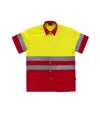 Camicia manica corta alta visibilita e bande rifrangenti Workteam