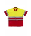 Camicia manica corta alta visibilita e bande rifrangenti Workteam