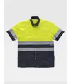 Camicia manica corta alta visibilita e bande rifrangenti Workteam