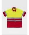 Camicia manica corta alta visibilita e bande rifrangenti Workteam
