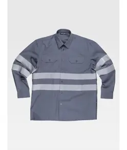 Camicia manica lunga bande rifrangenti Workteam