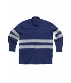 Camicia manica lunga bande rifrangenti Workteam