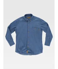 Camicia uomo manica lunga cotone denim Workteam