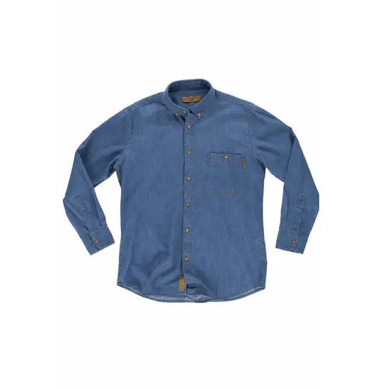 Camicia uomo manica lunga cotone denim Workteam