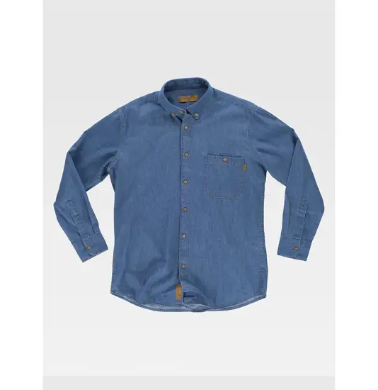 Camicia uomo manica lunga cotone denim Workteam