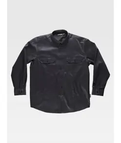 Camicia uomo manica lunga due tasche sul petto cotone Workteam