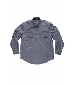 Camicia uomo manica lunga due tasche sul petto cotone Workteam