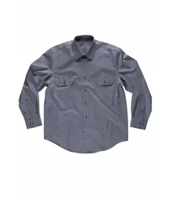 Camicia uomo manica lunga due tasche sul petto cotone Workteam