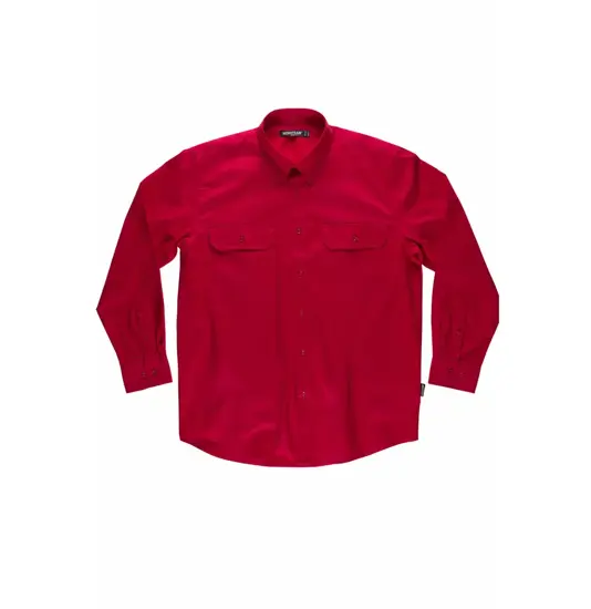 Camicia uomo manica lunga due tasche sul petto cotone Workteam