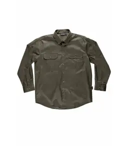 Camicia uomo manica lunga due tasche sul petto cotone Workteam