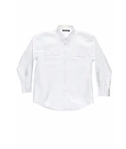 Camicia uomo manica lunga due tasche sul petto cotone Workteam