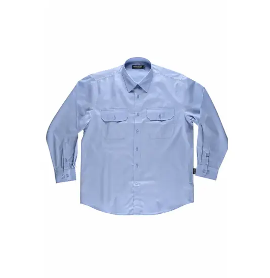 Camicia uomo manica lunga due tasche sul petto Workteam