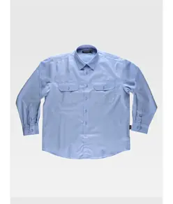 Camicia uomo manica lunga due tasche sul petto Workteam