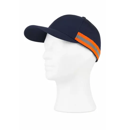 Cappello visiera curva 6 pannelli banda rifrangente-riflettente Workteam