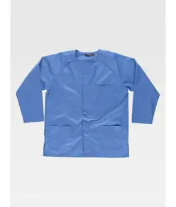 Casacca unisex manica lunga con bottoni Workteam