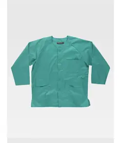 Casacca unisex manica lunga con bottoni Workteam