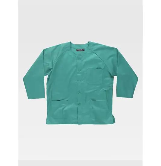 Casacca unisex manica lunga con bottoni Workteam