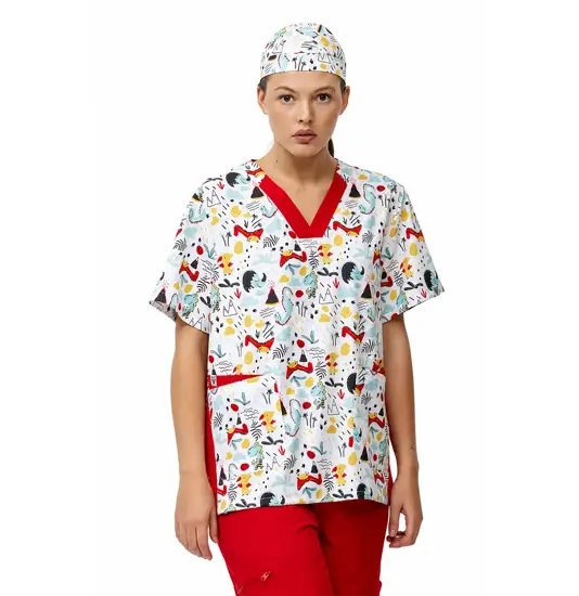 Casacca unisex tessuto elasticizzato stampato Workteam