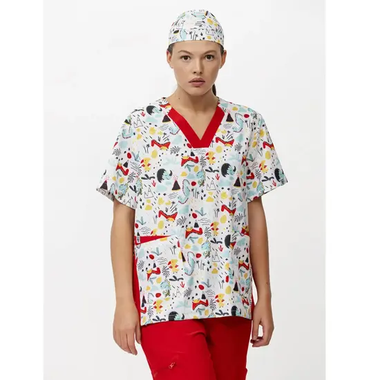 Casacca unisex tessuto elasticizzato stampato Workteam