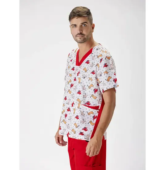Casacca unisex tessuto elasticizzato stampato Workteam