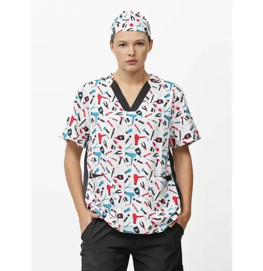 Casacca unisex tessuto elasticizzato stampato Workteam