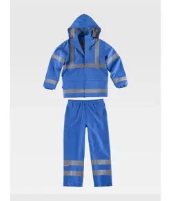 Completo impermeabile giacca + pantalone alta visibilita Workteam