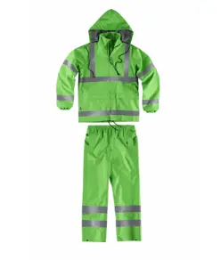 Completo impermeabile giacca + pantalone alta visibilita Workteam