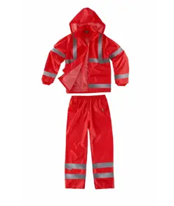 Completo impermeabile giacca + pantalone alta visibilita Workteam