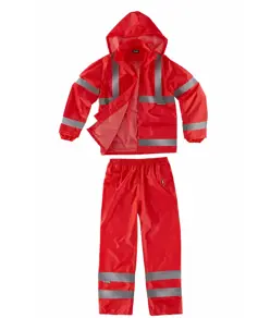 Completo impermeabile giacca + pantalone alta visibilita Workteam