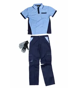 Completo unisex da lavoro pantalone + polo + guanti Workteam