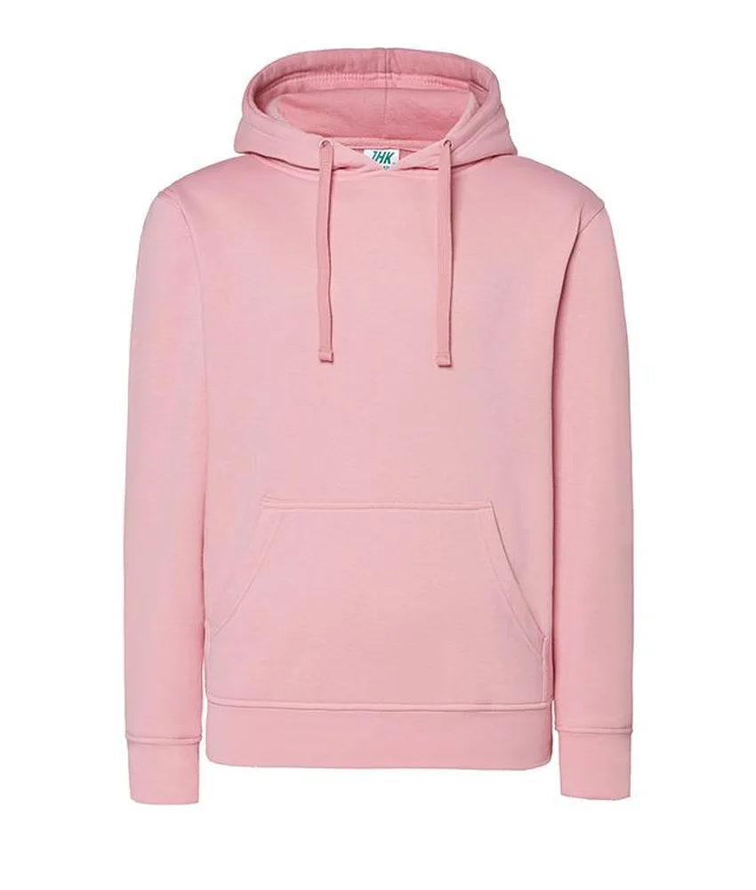 Felpa con cappuccio Cvc da donna JHK, tasca a marsupio - costine 1x1 polsini e fondo in lycra
