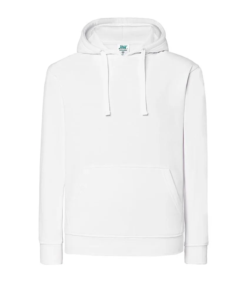 Felpa con cappuccio Cvc da donna JHK, tasca a marsupio - costine 1x1 polsini e fondo in lycra