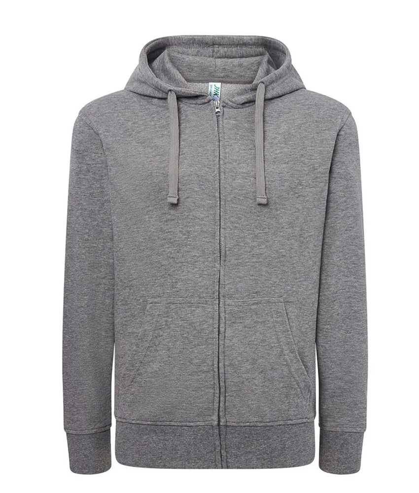 Felpa con cappuccio ZIP da donna JHK French Terry, tasche a marsupio - polsini e orlo a costina 1x - cerniera completamente coperta