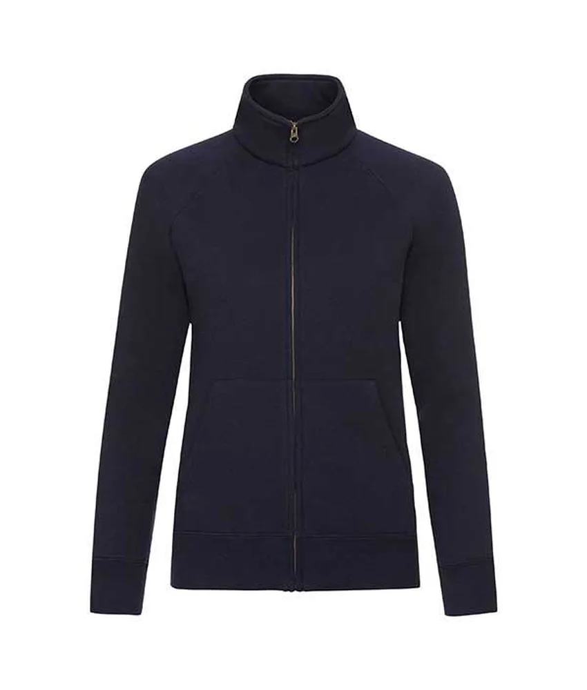 Felpa da donna premium Fruit of the Loom, polsini in cotone/elastane - due tasche anteriori a marsupio