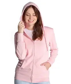 FELPA DONNA CAPPUCCIO E ZIP LEGGERA FRENCH TERRY JHK