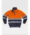Felpa mezza zip alta visibilita classe 2 Workteam