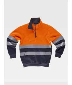 FELPA MEZZA ZIP ALTA VISIBILITA CLASSE 2 Workteam