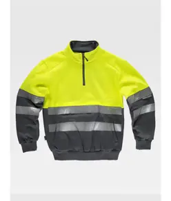 FELPA MEZZA ZIP ALTA VISIBILITA CLASSE 2 Workteam