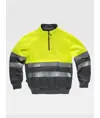 Felpa mezza zip alta visibilita classe 2 Workteam