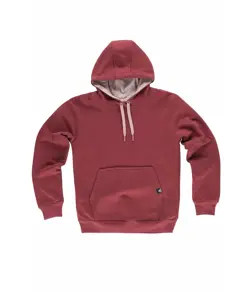 Felpa unisex cappuccio contrast Workteam