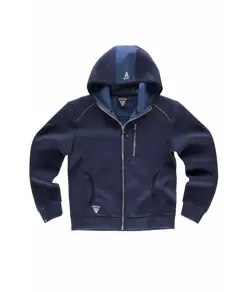 Felpa unisex cappuccio e zip Workteam