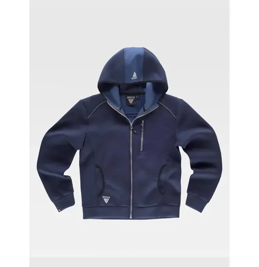 Felpa unisex cappuccio e zip Workteam