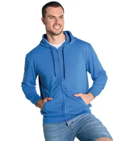 FELPA UOMO CAPPUCCIO E ZIP LEGGERA FRENCH TERRY JHK