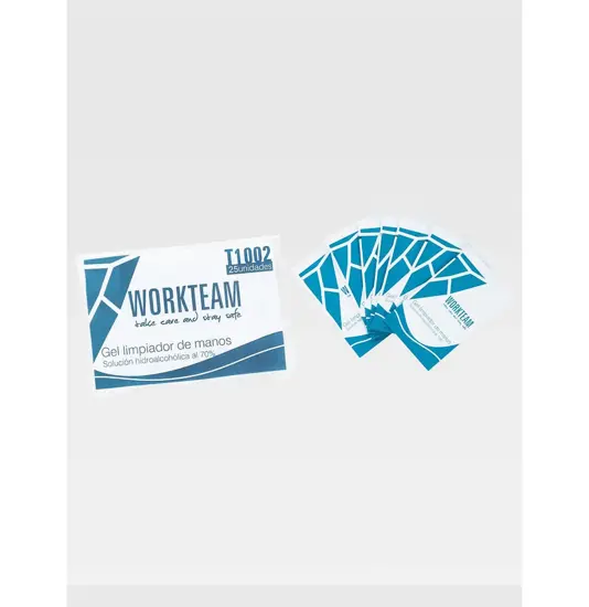 Gel idroalcolico monouso conf. 25PZ Workteam