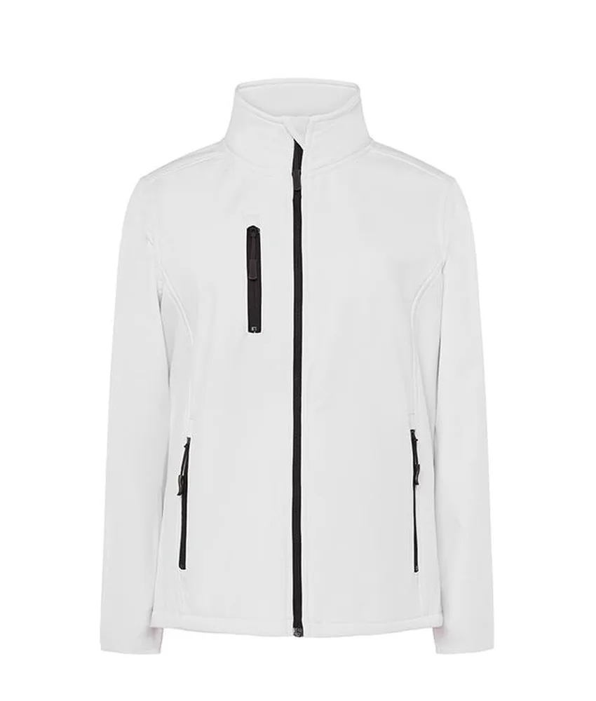 Giacca Softshell da donna Full con zip JHK, triplo strato traspirante - 2 Tasche laterali e sul petto con taschino