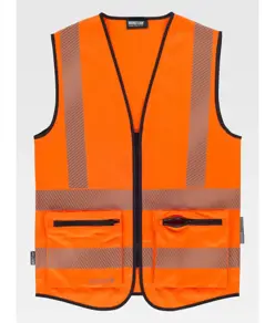 Gilet alta visibilita e bande rifrangenti discontinue Workteam