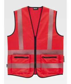 Gilet alta visibilita e bande rifrangenti discontinue Workteam
