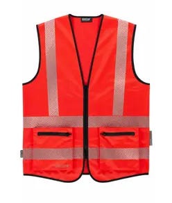 Gilet alta visibilita e bande rifrangenti discontinue Workteam